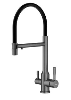 Смеситель для кухни Raglo R81.63.09 с подключением фильтра графит